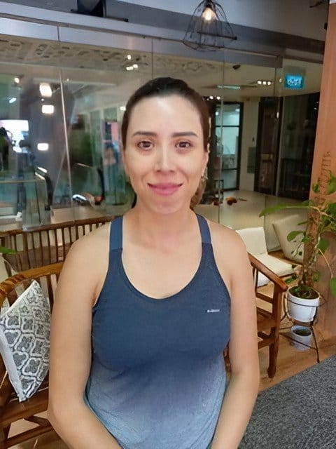 Sandra Romero before chiropractic care